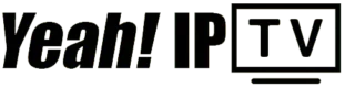 Yeah IPTV black logo design displayed on white background